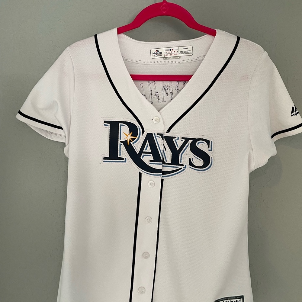 Tampa Bay Rays Kiermaier Majestic White Jersey